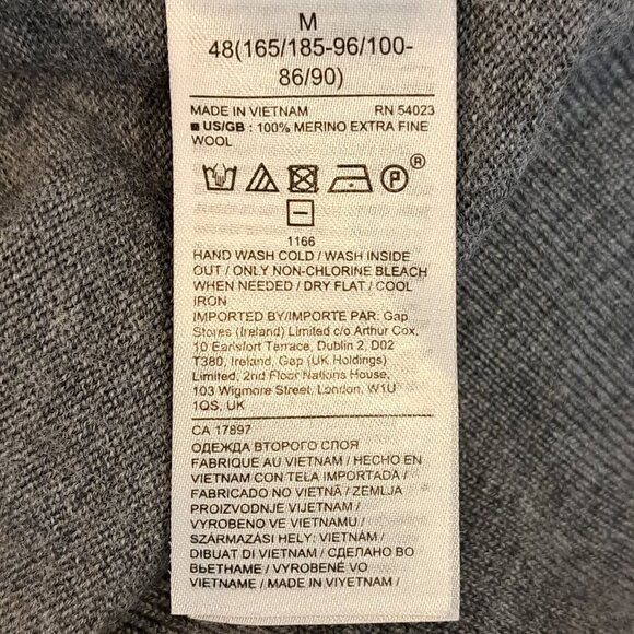 Banana Republic Men's Medium Merino Wool Crewneck Long Sleeve Sweater - Picture 6 of 12